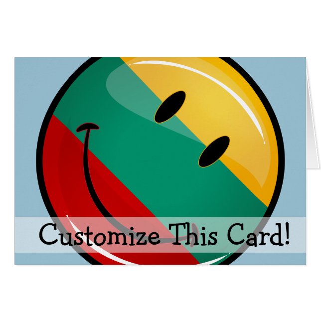 Runde lächelnde litauische Flagge (Vorderseite (Horizontal))