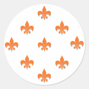 Runde Lilie Stickers ORANGE