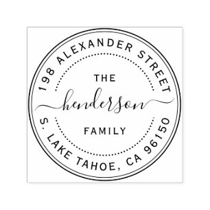 Runde Logo Rücksendeadresse selbstfarbige Briefmar Permastempel