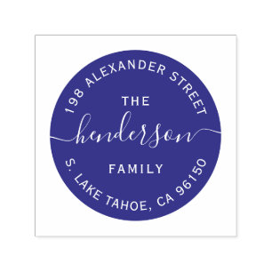 Runde Logo Rücksendeadresse selbstfarbige Briefmar Permastempel