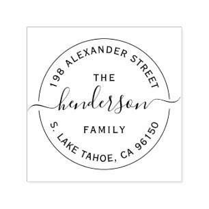 Runde Logo Rücksendeadresse selbstfarbige Briefmar Permastempel