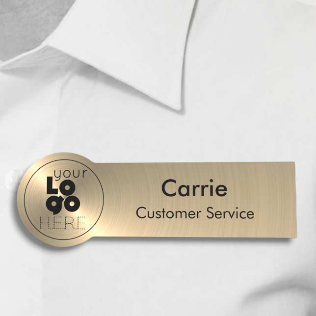 Runde Logomarkierung (Radial Metallic Gold Name Ta Namensschild (Von Creator hochgeladen)