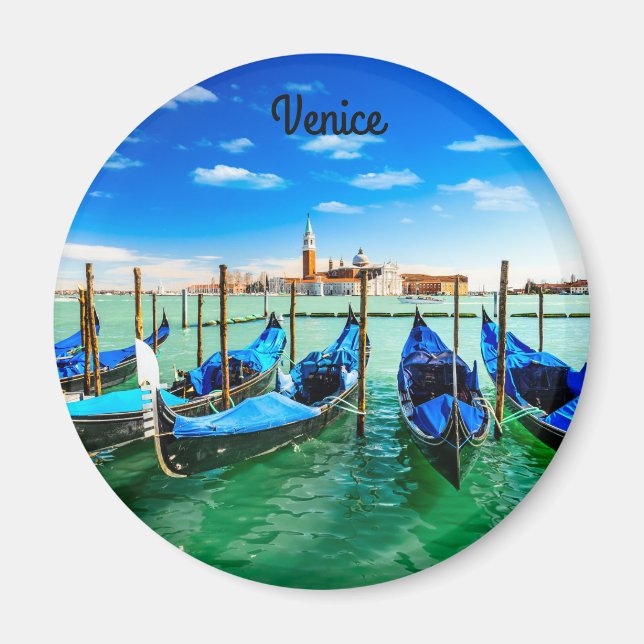 Runde Magnet Venedig Italien (Vorne)