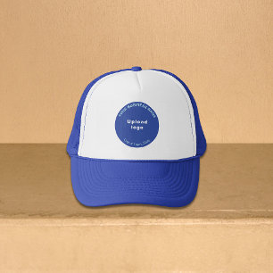 Runde Markenbezeichnung für Royal Blue und White Truckerkappe