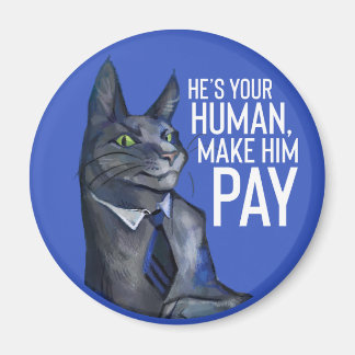 Runde Meow Puffytail Magnet