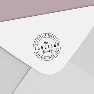 Runde moderne, kühne Rücksendeadresse Permastempel