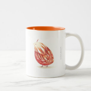 Runde Orange-Bird-Tasse Zweifarbige Tasse