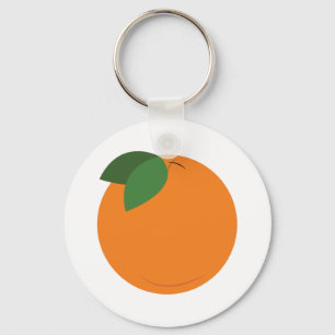Runde Orange Schlüsselanhänger