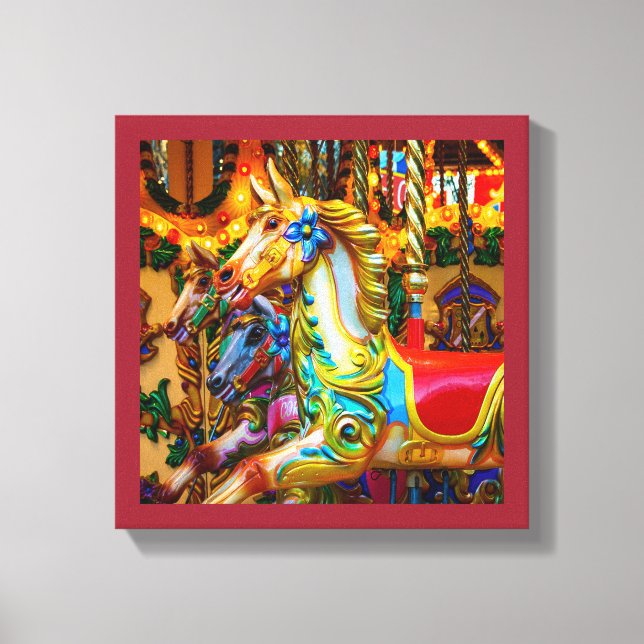 Runde Pferde 28 Leinwanddruck (Vorderseite)