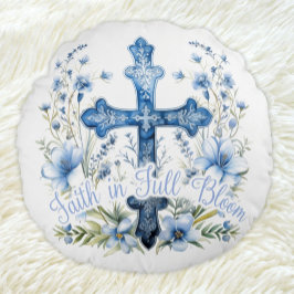 Runde Pillow Glaube an blutige Osterfeier Rundes Kissen