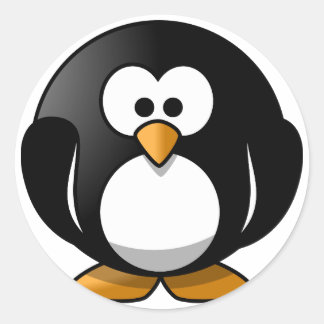 Runde Pinguin-Aufkleber für Kinder Runder Aufkleber