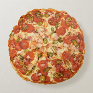 Runde Pizza-Pepperonis italienisch Rundes Kissen