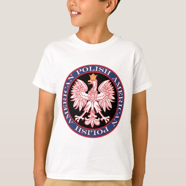 Runde Polnischer Adler T-Shirt (Vorderseite)