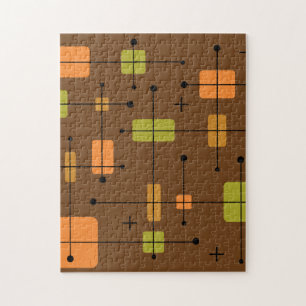 Runde Rechtecke Quadrate Erdtöne 2 Puzzle