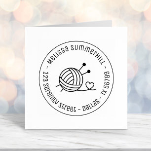 Runde Rede 1 des Handwerks aus Knetgarn Permastempel