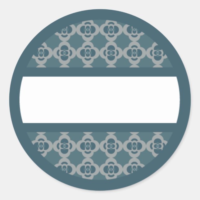 Runde Retro-Blues Runder Aufkleber (Vorderseite)