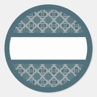 Runde Retro-Blues Runder Aufkleber