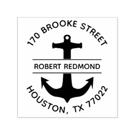 Runde Rücksendeadresse Briefmarke Anker Selbstfarb Permastempel