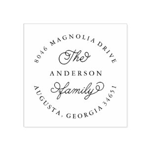 Runde Rücksendeadresse-Briefmarke für Gummistempel