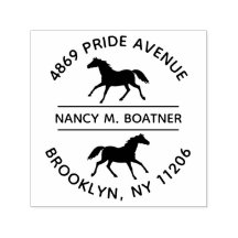 Runde Rücksendeadresse-Briefmarke