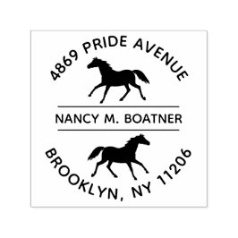 Runde Rücksendeadresse-Briefmarke Permastempel