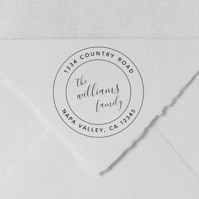 Runde Rücksendeadresse für benutzerdefinierte Skri Gummistempel (Von Creator hochgeladen)