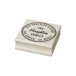 Runde Rücksendeadresse moderner Skriptfamilie Gummistempel