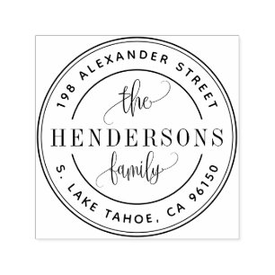 Runde Rücksendeadresse Permastempel