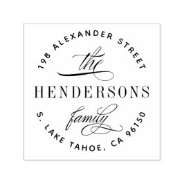 Runde Rücksendeadresse Permastempel