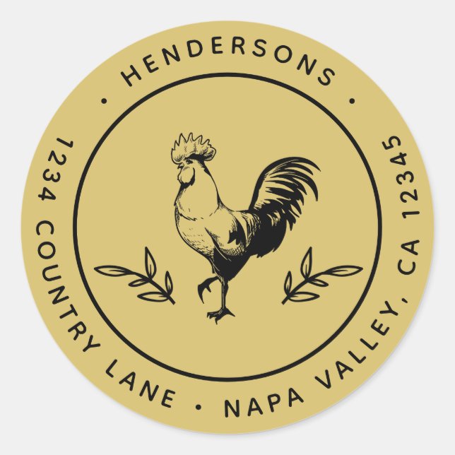 Runde Rücksendeadresse Runder Aufkleber (Vorderseite)