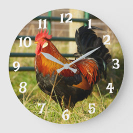 Runde Rustikale Rundlaufhalle Große Wanduhr