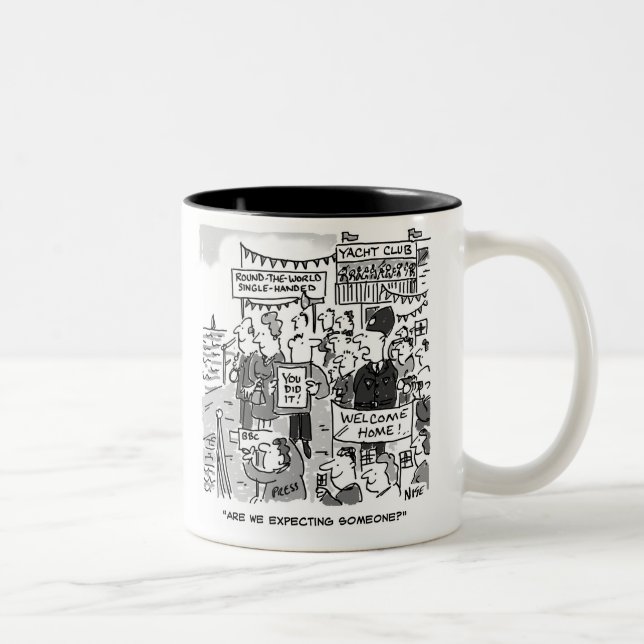 Runde Sailor - Funny Zweifarbige Tasse (Rechts)
