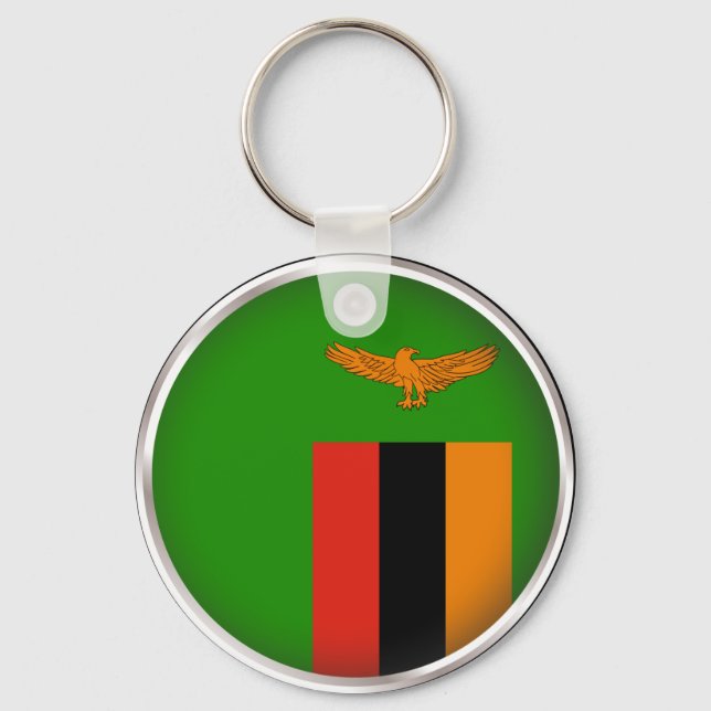 Runde Sambia Schlüsselanhänger (Vorderseite)
