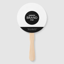 Runde Schwarz-weiße Werbehandschuhe mit Logo