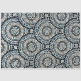 Runde Seashell-Mosaik-Hintergrund-Muster Dekoupage Seidenpapier