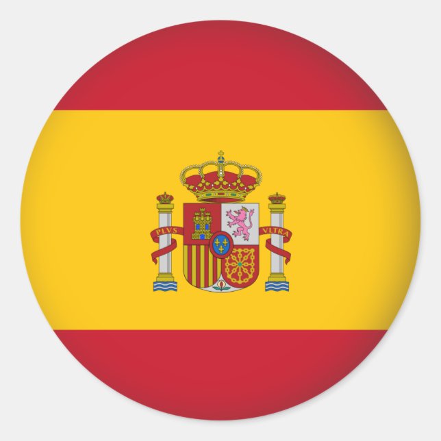 Runde Spanien Runder Aufkleber (Vorderseite)
