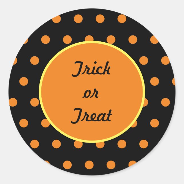 Runde Sticker (schwarz & orange) schneiden oder be (Vorderseite)