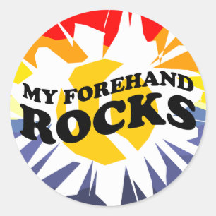 Runde Tennisaufkleber mit lustigem Sprichwort oder Runder Aufkleber