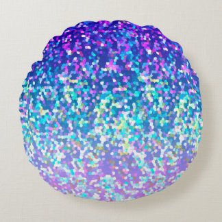 Runde Throw-Kissen-Glitzer-Grafik Rundes Kissen