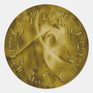 Runde Tuit rückwärtige Uhr-Goldmünze identisch Runder Aufkleber