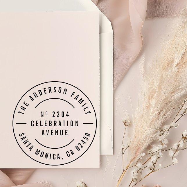 Runde Typografie - Rücksendeadresse von benutzerde Permastempel (Von Creator hochgeladen)