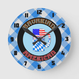 Runde Uhr bayerisches amerikanisches BierStein