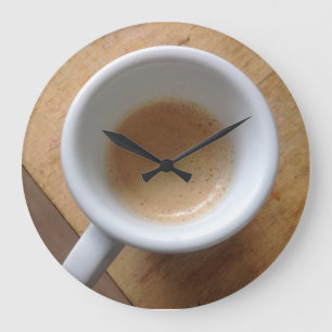 Runde Uhr der Kaffee-Wand