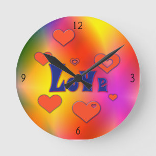 Runde Uhr der Liebe