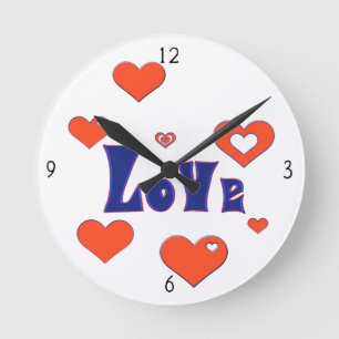 Runde Uhr der Liebe