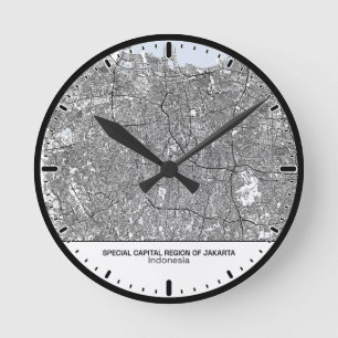 Runde Uhr Jakarta Clock City Linienkunst
