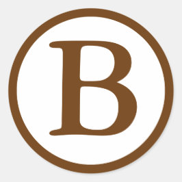 Runde Umschlag Aufkleber mit Monogramm - mittelbra