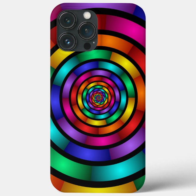 Runde und psychedelische Fraktal Kunst Case-Mate iPhone Hülle (Rückseite)