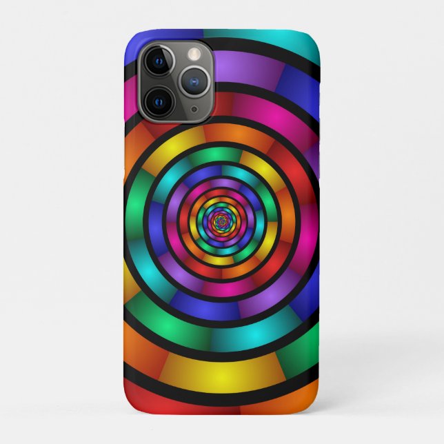 Runde und psychedelische Fraktal Kunst Case-Mate iPhone Hülle (Rückseite)