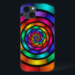 Runde und psychedelische Fraktal Kunst iPhone 13 Hülle<br><div class="desc">Ein hypnotisierendes Kunstwerk voller leuchtender Farben.</div>